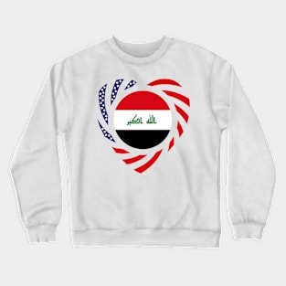 Iraqi American Multinational Patriot Flag (Heart) Crewneck Sweatshirt